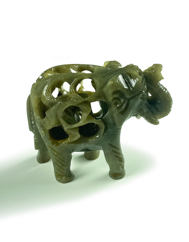 Carved Elephant with Inside Elephant- 1