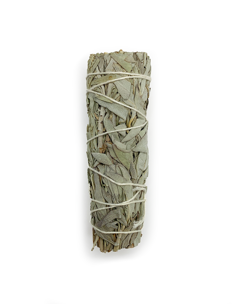 White & Blue Sage Smudge Stick- 4 inch