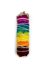 White Sage & Rose Petals Smudge- 7 Chakras 4 inch- 73735