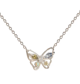 Dainty Butterfly Necklace- 925 Sterling Silver