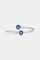Evil Eye Nazar Bypass Ring- 925 Sterling Silver, Enamel
