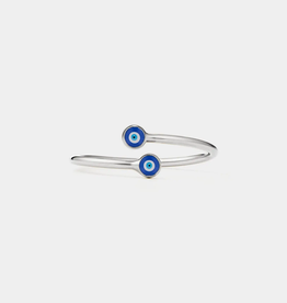Evil Eye Nazar Bypass Ring- 925 Sterling Silver, Enamel