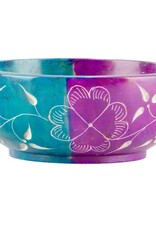 Sun and Moon Soapstone Bowl- 4 inch diam. - 66767