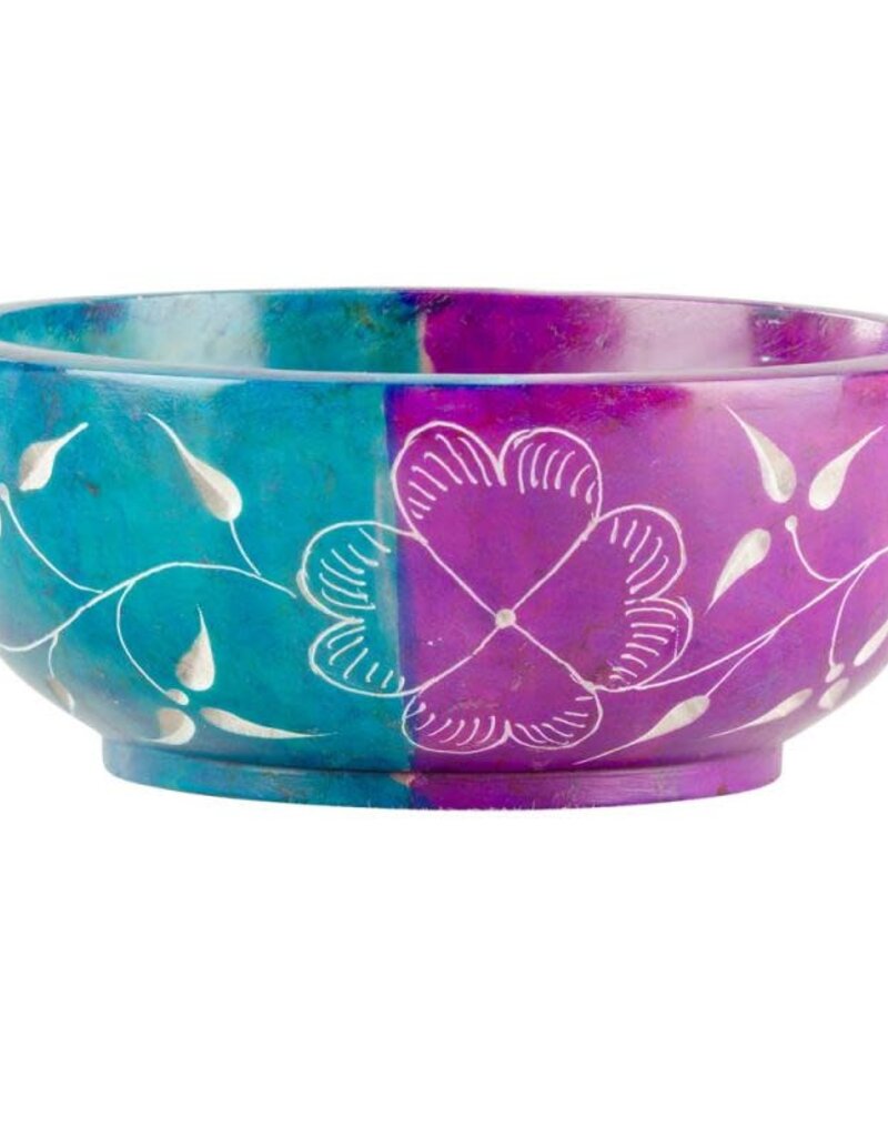 Sun and Moon Soapstone Bowl- 4 inch diam. - 66767