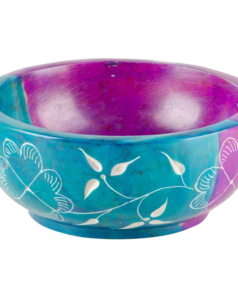 Sun and Moon Soapstone Bowl- 4 inch diam. - 66767