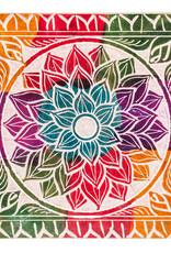 Mandala Square Soapstone Box- 4 x 4 x 1.75 inch- 66774