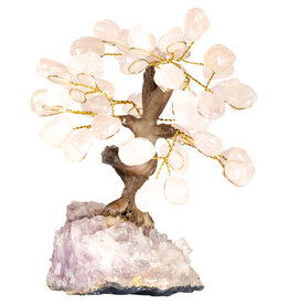 Rose Quartz Gemstone Tree- 45 Stones