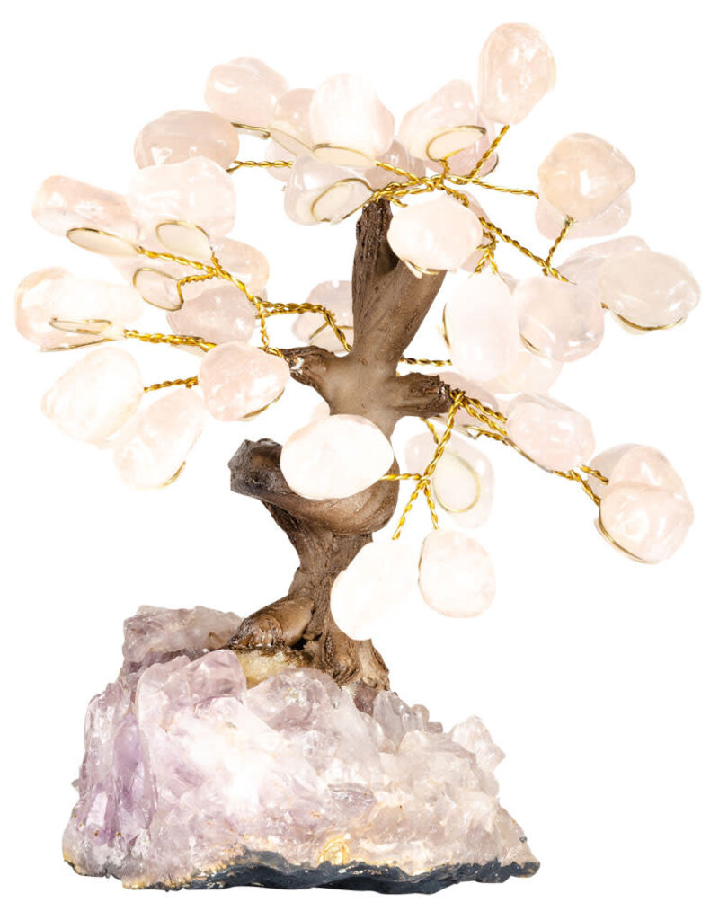 Rose Quartz Gemstone Tree- 45 Stones