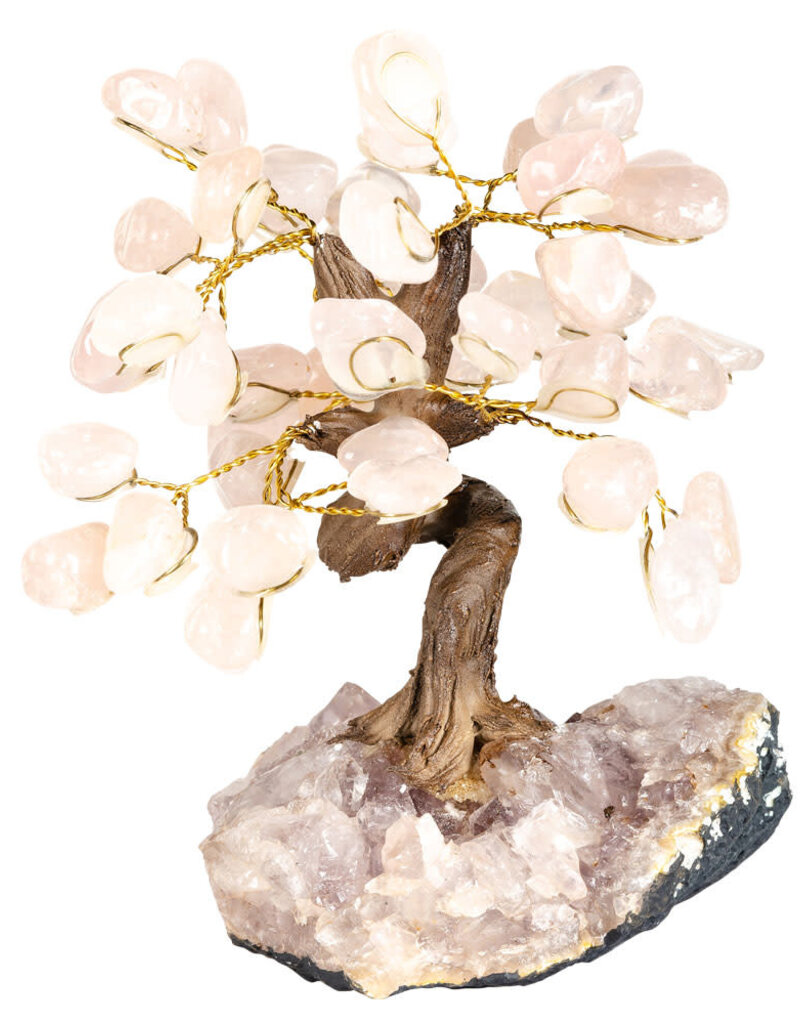 Rose Quartz Gemstone Tree- 45 Stones