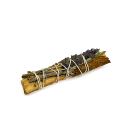 White Sage, Palo Santo, Rosemary, Cinnamon & Lavender Smudge- 4 inch