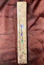 Incense Holder - Soapstone Inlaid Ash Sled - 6729