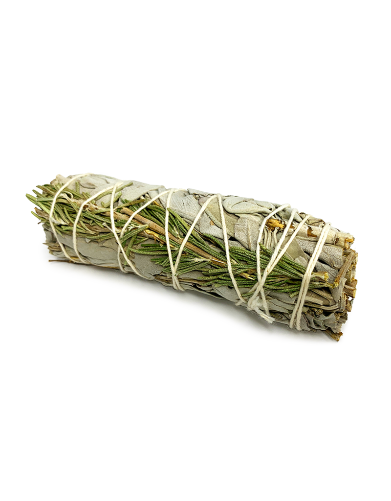 White Sage & Rosemary Smudge- 4 inches