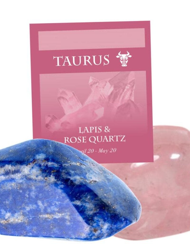 Stone Set- Taurus- Lapis, Rose Quartz- 126TA