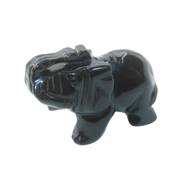 Crystal Elephant - Black Onyx Large