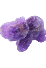 Crystal Elephant - Amethyst Large - CA-EAM
