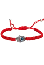 Evil Eye Hamsa Bracelet - Red