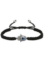 Evil Eye Hamsa Bracelet - Black