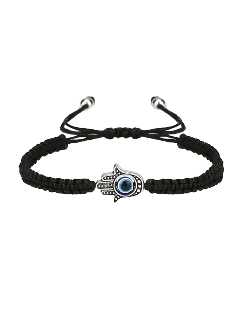 Evil Eye Hamsa Bracelet - Black