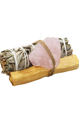 Rose Quartz Crystal and Sage