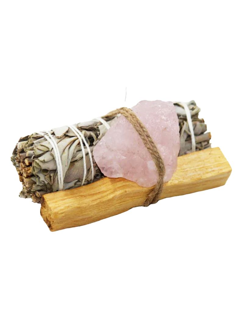 Rose Quartz Crystal and Sage