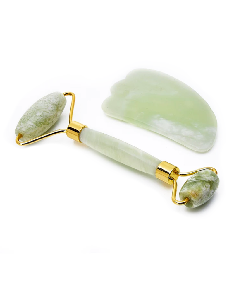 Roller & Gua Sha Set- Jade - FR-JDR11