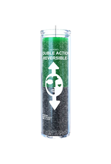2 Color Reversible 7 Day Candle - Green / Black