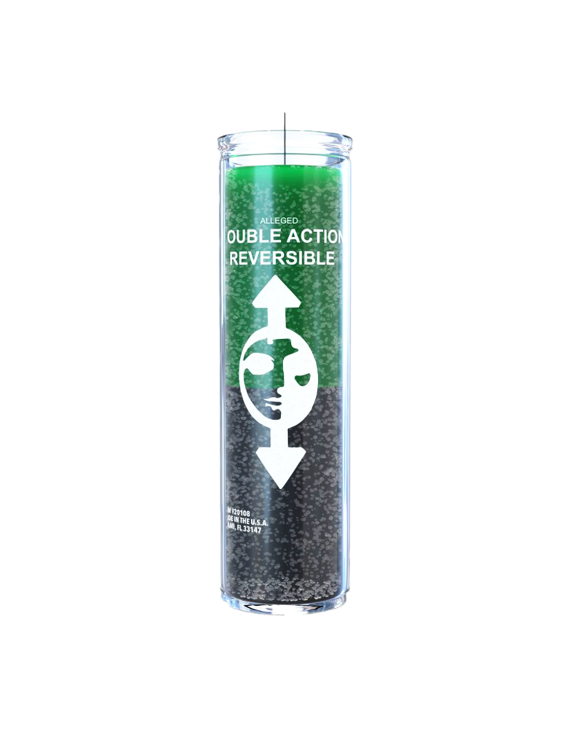 2 Color Reversible 7 Day Candle - Green / Black