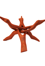 Abalone Shell Wood Tripod Display Stand - 8 inches