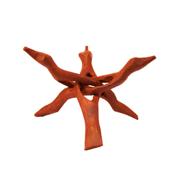 Abalone Shell Wood Tripod Display Stand - 8 inches