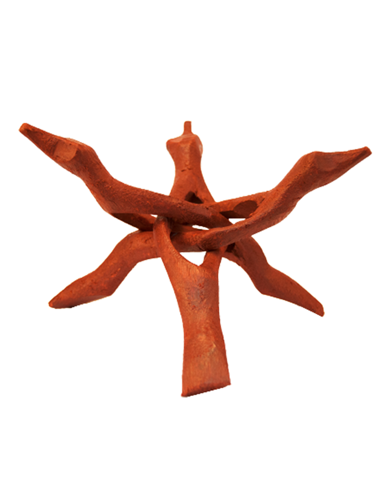 Abalone Shell Wood Tripod Display Stand - 8 inches