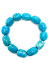 Bracelet - White Howlite / Turquoise - B40HTUR