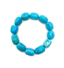 Bracelet - White Howlite / Turquoise - B40HTUR