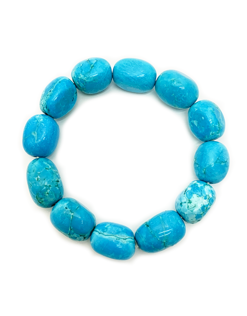 Bracelet - White Howlite / Turquoise - B40HTUR
