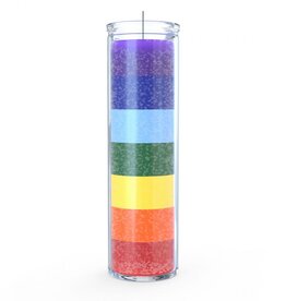 7 Day Candle - Plain Chakra Sequence - C8P-7CCHAK