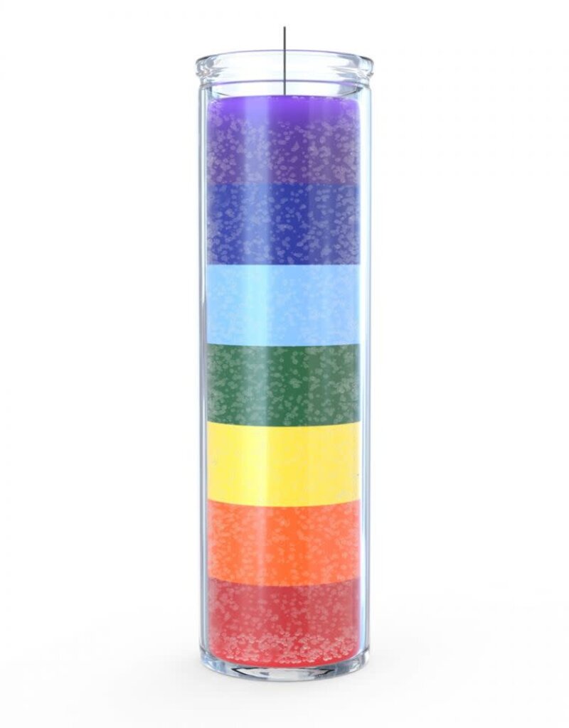7 Day Candle - Plain Chakra Sequence - C8P-7CCHAK