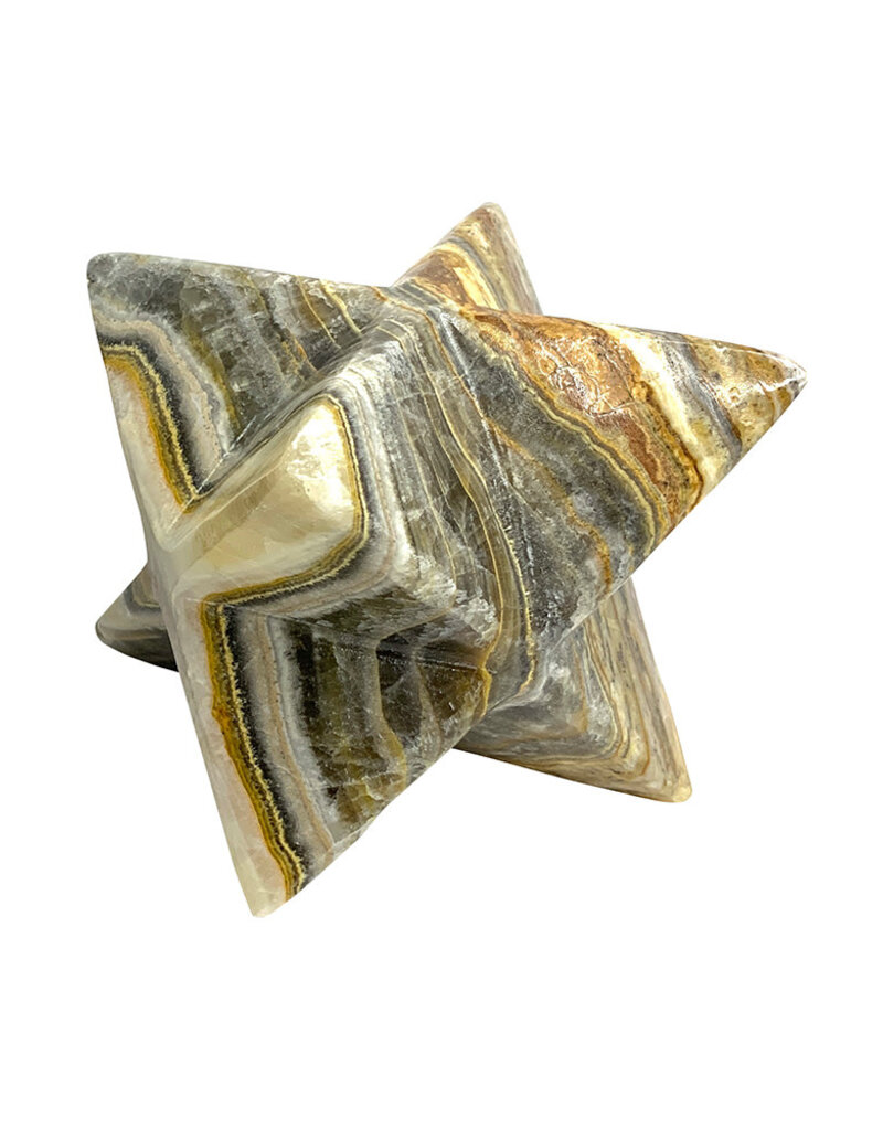 Zebra Calcite Merkabah- 3 inches- 18891