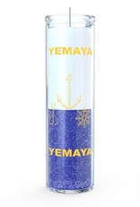 7 Day Candle - Orisha Yemaya, White / Blue - C8S-2ORYEM