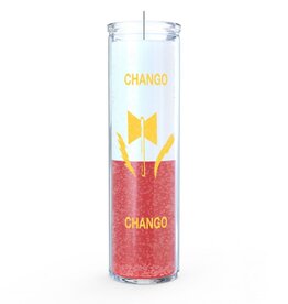 7 Day Candle - White and Red Chango