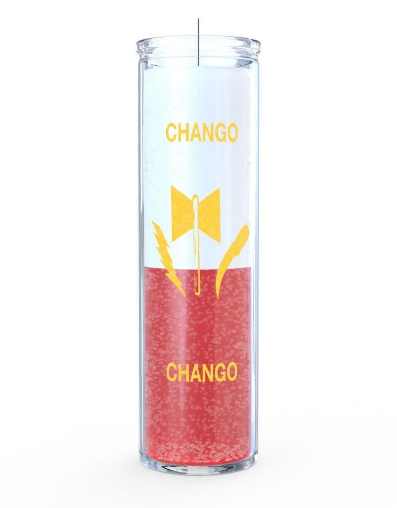 7 Day Candle - White and Red Chango