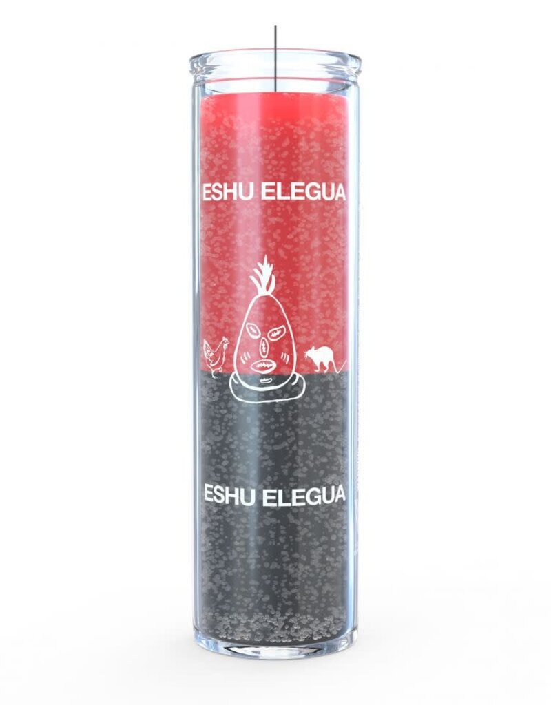 7 Day Candle - Red and Black Orisha Elegua