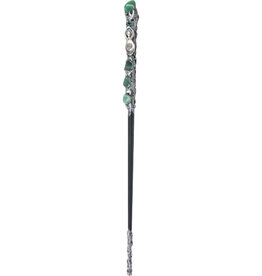 Silver Spiral Goddess with Green Aventurine Wand