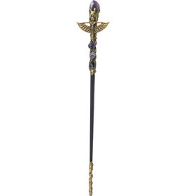 Amethyst with Gold Isis Wand