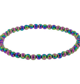 Bracelet - Rainbow Hematite 4mm- 98780