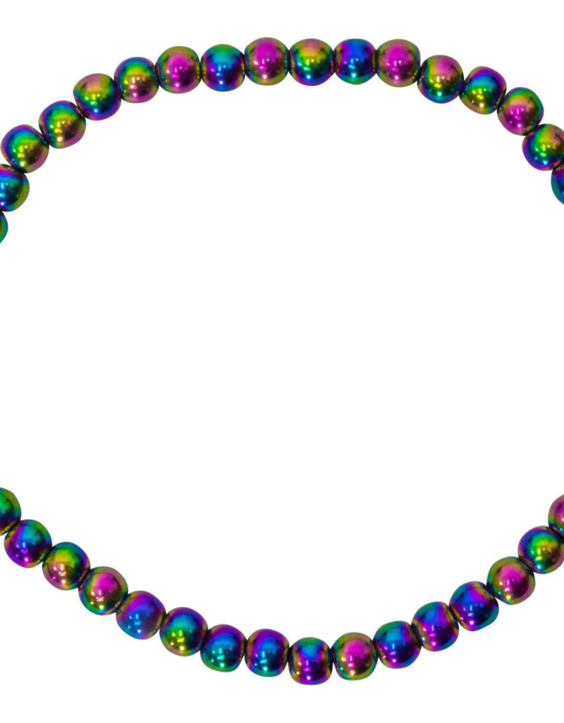 Bracelet - Rainbow Hematite 4mm- 98780