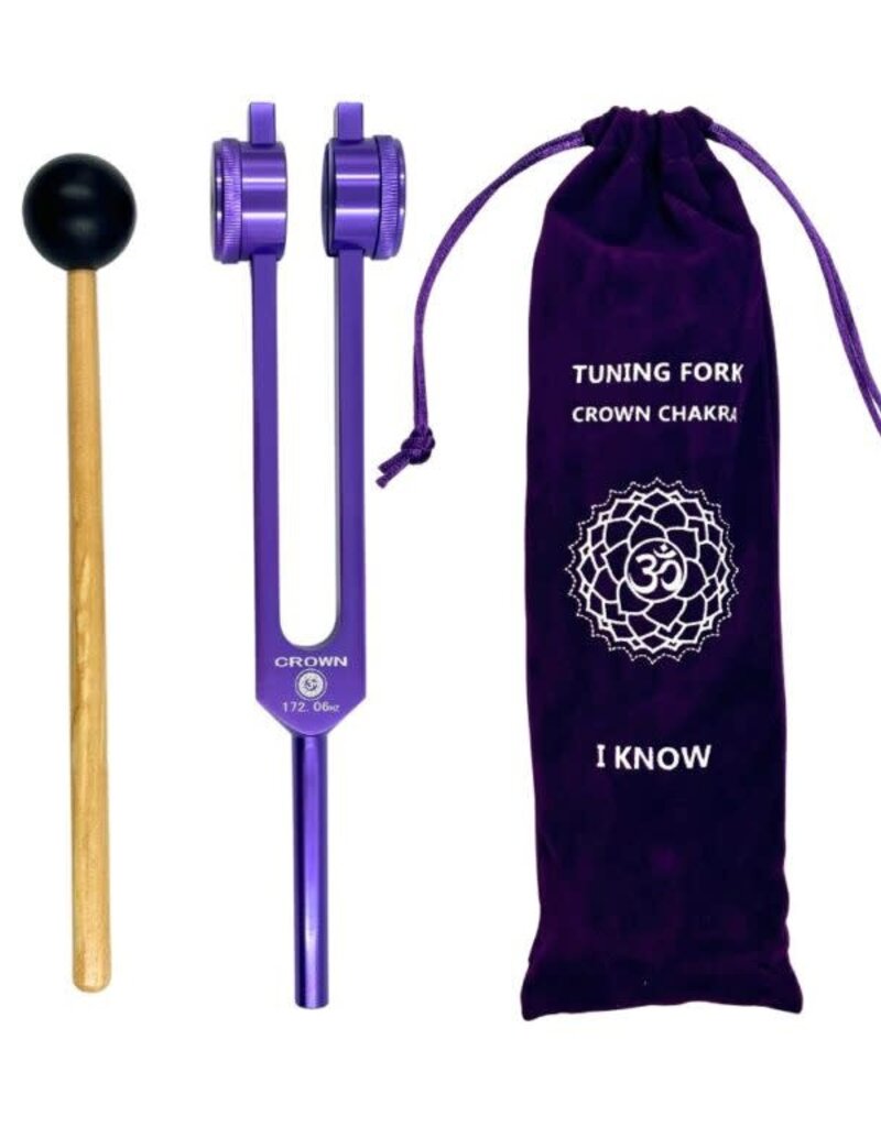 Weighted Tuning Fork– Crown Chakra with Bag- C- TF