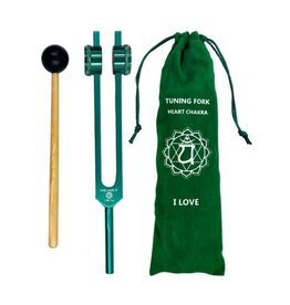 Weighted Tuning Fork– Heart Chakra with Bag- H- TF