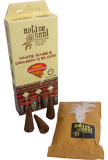 Native Soul Jumbo Backflow Cones- White Sage & Dragon's Blood- 73067