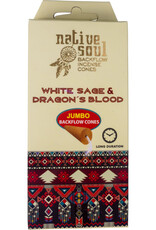 Native Soul Jumbo Backflow Cones- White Sage & Dragon's Blood- 73067