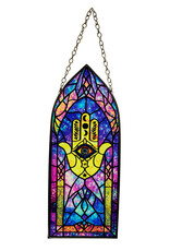 Fatima Hand Glass Suncatcher Cathedral- 8 inch