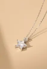 Dainty Star Charm Necklace Sterling Silver- N0772-S